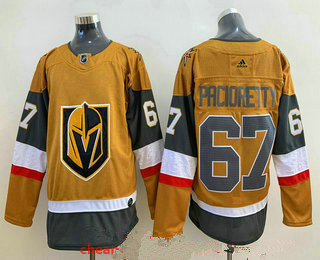 Men's Vegas Golden Knights #67 Max Pacioretty Gold 2020-21 Alternate Stitched Adidas Jersey