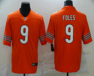 Men's Chicago Bears #9 Nick Foles Orange 2017 Vapor Untouchable Stitched NFL Nike Limited Jersey