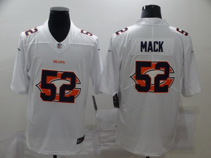 Men's Chicago Bears #52 Khalil Mack White 2020 Shadow Logo Vapor Untouchable Stitched NFL Nike Limited Jersey