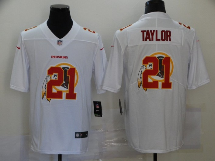 Men's Washington Redskins #21 Sean Taylor White 2020 Shadow Logo Vapor Untouchable Stitched NFL Nike Limited Jersey