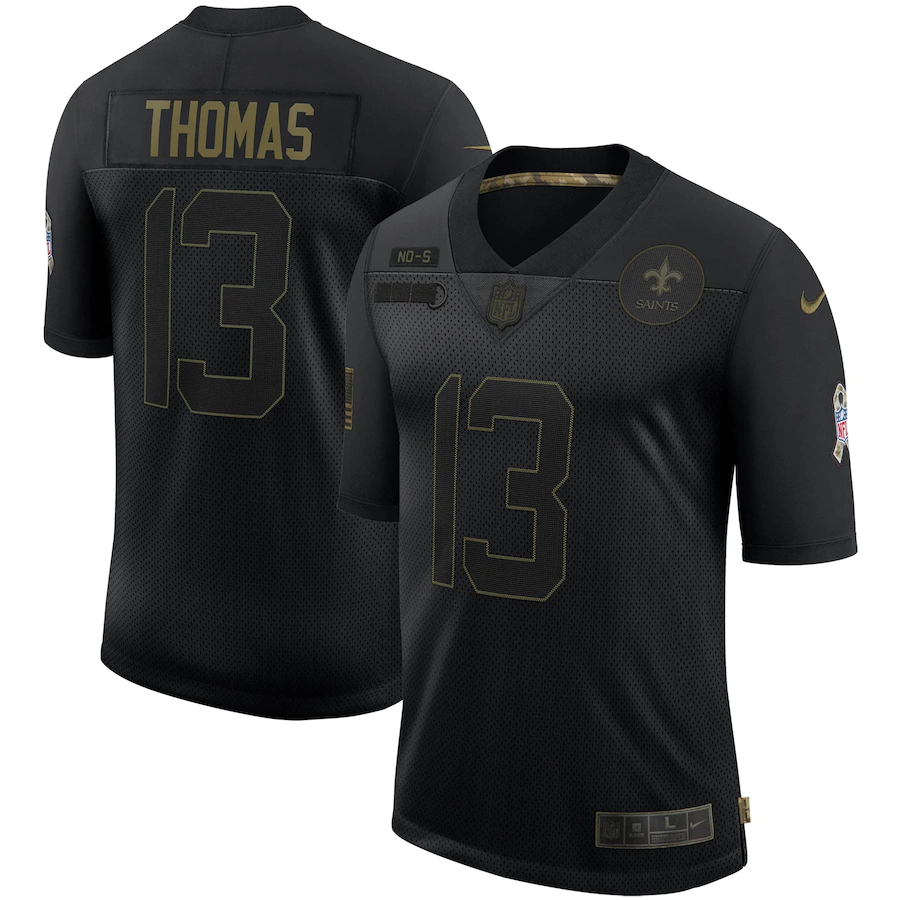 Nike Saints 13 Michael Thomas Black 2020 Salute To Service Limited Jersey