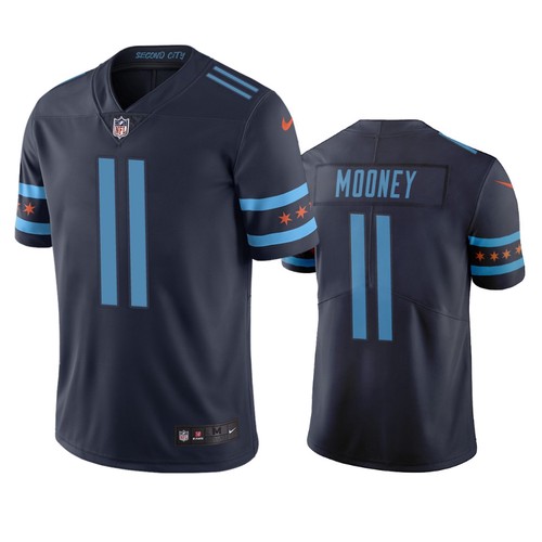 Men's Chicago Bears #11 Darnell Mooney City Edition Navy Jersey 