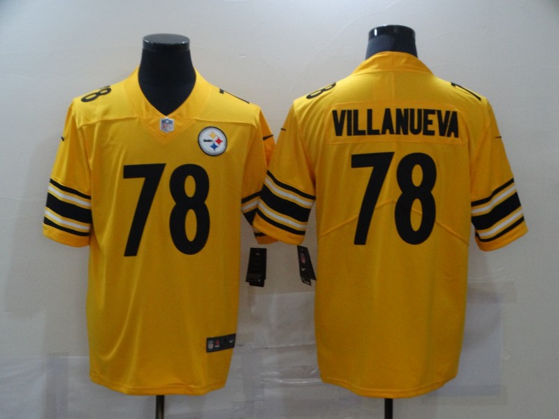 Men's Pittsburgh Steelers #78 Alejandro Villanueva Gold 2019 Inverted Legend Stitched NFL Nike Limited Jersey