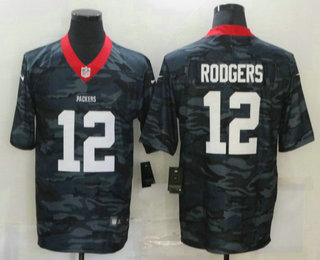 Men's Green Bay Packers #12 Aaron Rodgers 2020 Camo Limited Stitched Nike NFL Jersey