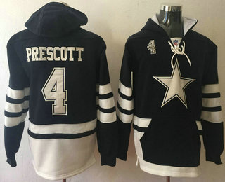 Men's Dallas Cowboys #4 Dak Prescott Navy Blue Team Color 2016 NFL Hoodie