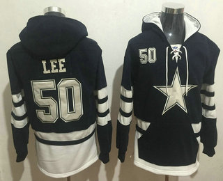 Men's Dallas Cowboys #50 Sean Lee 2016 Navy Blue Team Color Stitched NFL Hoodie