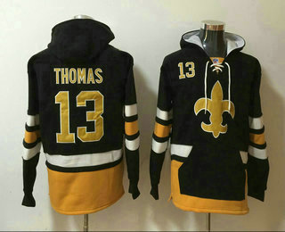 Men's New Orleans Saints #13 Michael Thomas NEW Black Pocket Stitched NFL Pullover Hoodie