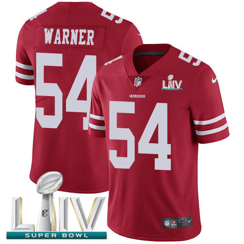 Nike 49ers #54 Fred Warner Red Super Bowl LIV 2020 Team Color Youth Stitched NFL Vapor Untouchable Limited Jersey