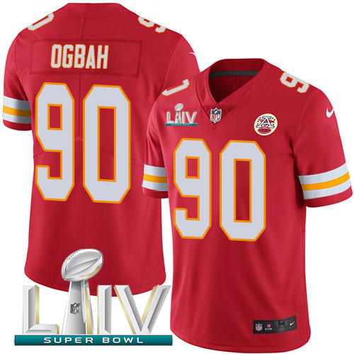 Nike Chiefs #90 Emmanuel Ogbah Red Super Bowl LIV 2020 Team Color Youth Stitched NFL Vapor Untouchable Limited Jersey