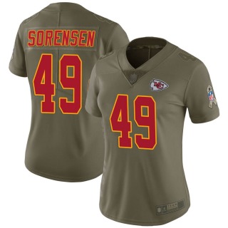 Women's Kansas City Chiefs #49 Daniel Sorensen 2017 Salute to Service Jersey - Limited Green