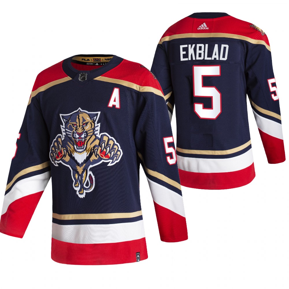 Florida Panthers #5 Aaron Ekblad Black Men's Adidas 2020-21 Reverse Retro Alternate NHL Jersey