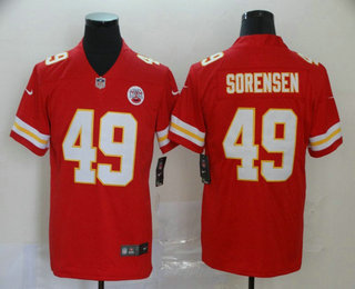 Men's Kansas City Chiefs #49 Daniel Sorensen Red 2017 Vapor Untouchable Stitched NFL Nike Limited Jersey