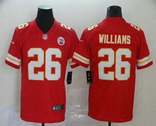 Men's Kansas City Chiefs #26 Damien Williams Red 2017 Vapor Untouchable Stitched NFL Nike Limited Jersey