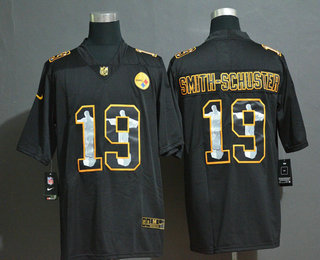 Men's Pittsburgh Steelers #19 JuJu Smith-Schuster Jesus Faith Black Vapor Untouchable Stitched NFL Nike Limited Jersey