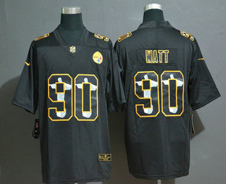 Men's Pittsburgh Steelers #90 T. J. Watt Jesus Faith Black Vapor Untouchable Stitched NFL Nike Limited Jersey