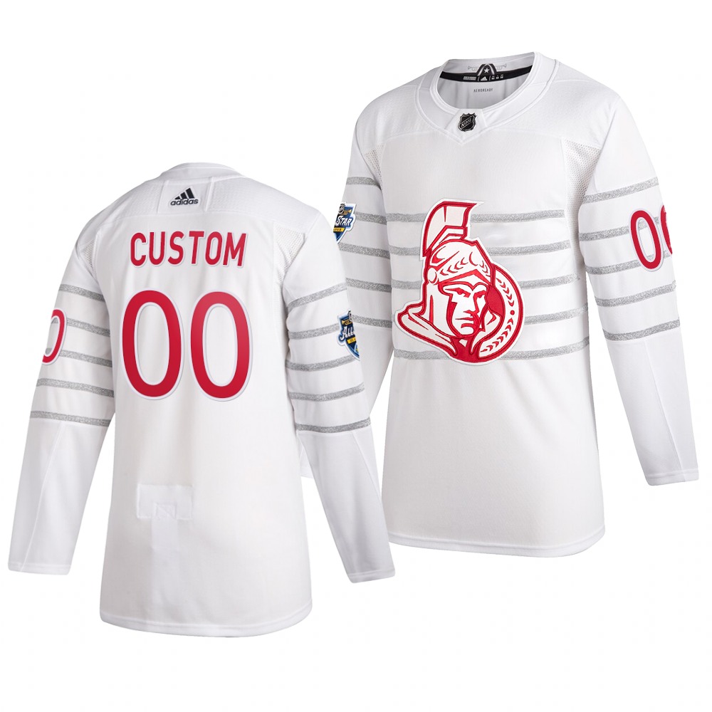 Men's 2020 NHL All-Star Game Ottawa Senators Custom Authentic adidas White Jersey