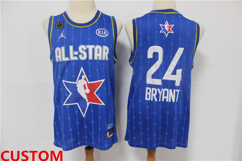 Men's Custom The Jordan Brand 2020 All-Star Game Swingman Stitched Blue NBA Jersey