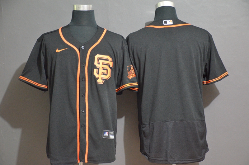 Men's San Francisco Giants Blank Black Stitched Nike MLB Flex Base Jersey