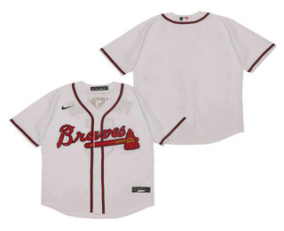 Men's Atlanta Braves Blank White Stitched MLB Cool Base Nike Jersey