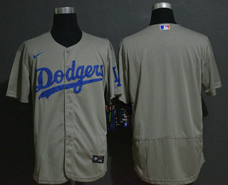 Men's Los Angeles Dodgers Blank Gray Alternate Stitched MLB Flex Base Nike Jersey