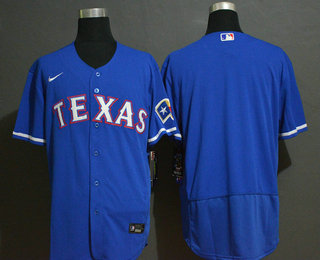 Men's Texas Rangers Blank Blue Stitched MLB Flex Base Nike Jersey