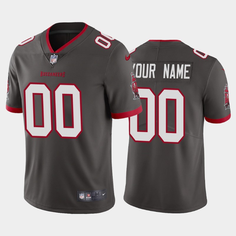 Custom Men's Tampa Bay Buccaneers 2020 Vapor Limited Gray Nike Jersey