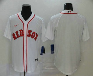 Men's Boston Red Sox Blank White Stitched MLB Cool Base Nike Jersey