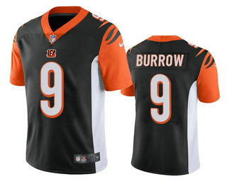 Men's Cincinnati Bengals #9 Joe Burrow Black 2020 Vapor Untouchable Stitched NFL Nike Limited Jersey