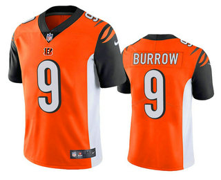 Men's Cincinnati Bengals #9 Joe Burrow Orange 2020 Vapor Untouchable Stitched NFL Nike Limited Jersey