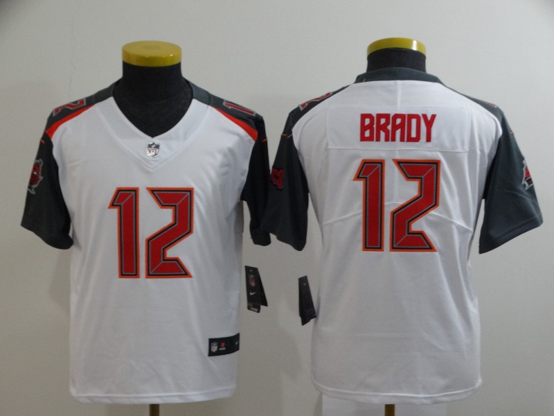 Youth Tampa Bay Buccaneers #12 Tom Brady White 2020 Vapor Untouchable Stitched NFL Nike Limited Jersey