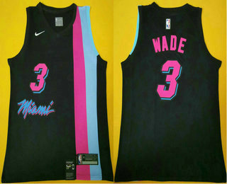 Men's Miami Heat #3 Dwyane Wade NEW Black 2020 Nike Swingman Stitched NBA Jersey