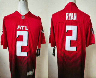 Men's Atlanta Falcons #2 Matt Ryan Red 2020 NEW Vapor Untouchable Stitched NFL Nike Limited Jersey