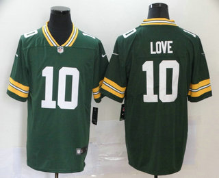 Men's Green Bay Packers #10 Jordan Love Green 2020 Vapor Untouchable Stitched NFL Nike Limited Jersey