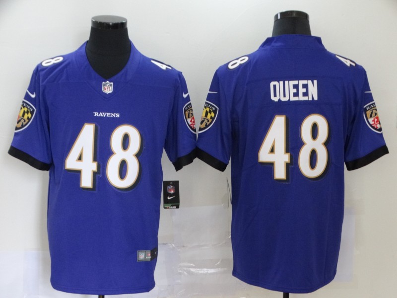 Men's Baltimore Ravens #48 Patrick Queen Purple 2020 Vapor Untouchable Stitched NFL Nike Limited Jersey