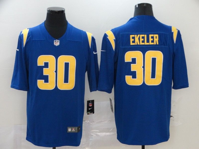 Men's Los Angeles Chargers #30 Austin Ekeler Royal Blue 2020 NEW Color Rush Stitched NFL Nike Limited Jersey