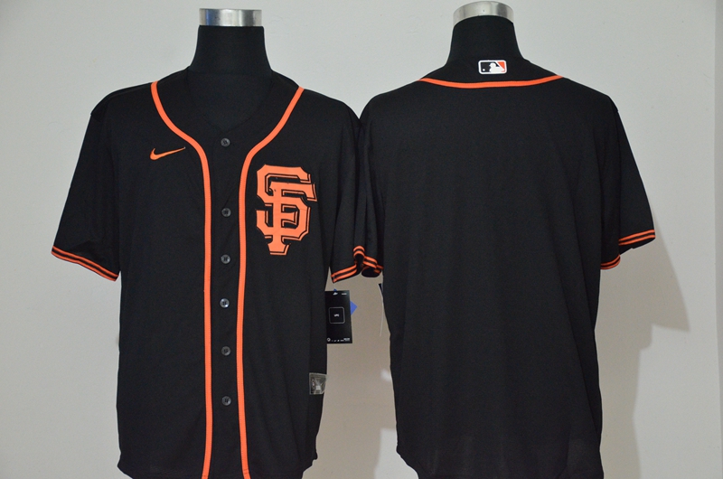 Men's San Francisco Giants Blank Black Stitched MLB Cool Base Nike Jersey