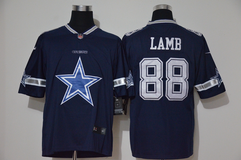 Men's Dallas Cowboys #88 CeeDee Lamb Navy Blue 2020 Big Logo Vapor Untouchable Stitched NFL Nike Fashion Limited Jersey