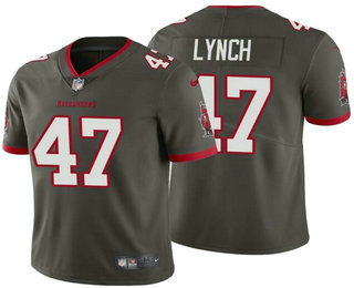 Men's Tampa Bay Buccaneers #47 John Lynch Gray 2020 NEW Vapor Untouchable Stitched NFL Nike Limited Jersey