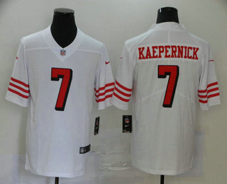 Men's San Francisco 49ers #7 Colin Kaepernick White New 2020 Color Rush Vapor Untouchable Limited Jersey