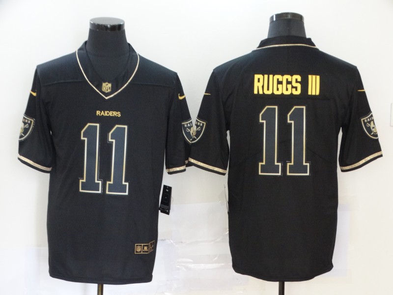 Men's Las Vegas Raiders #11 Henry Ruggs III Black Golden Edition Jersey