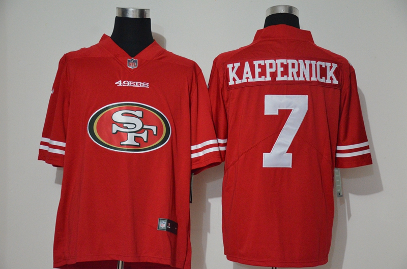 Men's San Francisco 49ers #7 Colin Kaepernick Red 2020 Big Logo Vapor Untouchable Stitched NFL Nike Fashion Limited Jersey