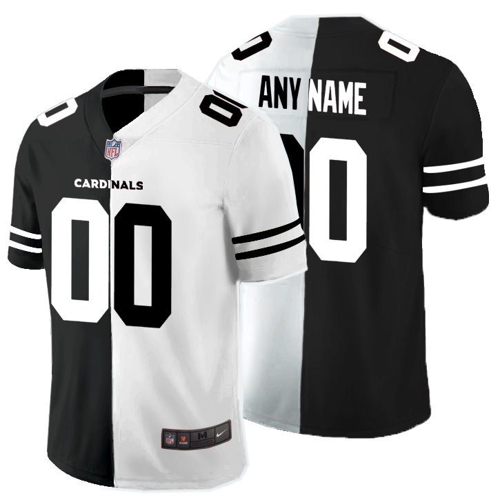 Nike Arizona Cardinals Customized Black And White Split Vapor Untouchable Limited Jersey