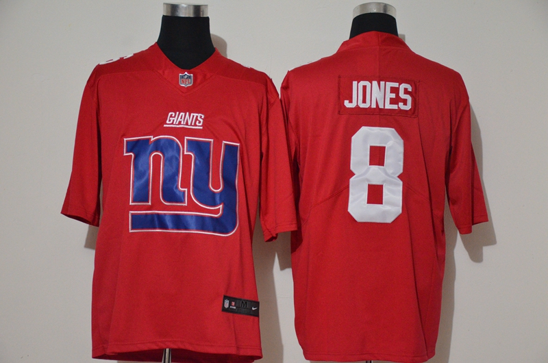 Men's New York Giants #8 Daniel Jones Red 2020 Big Logo Vapor Untouchable Stitched NFL Nike Fashion Limited Jersey