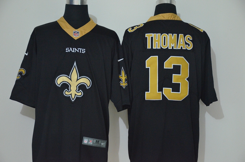 Men's New Orleans Saints #13 Michael Thomas Black 2020 Big Logo Vapor Untouchable Stitched NFL Nike Fashion Limited Jersey