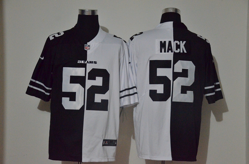 Men's Chicago Bears #52 Khalil Mack Black White Peaceful Coexisting 2020 Vapor Untouchable Stitched NFL Nike Limited Jersey