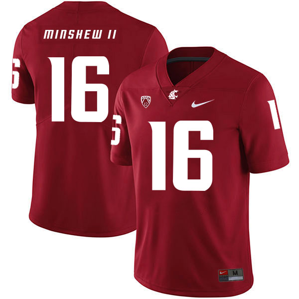 Washington State Cougars 16 Gardner Minshew II Red College Football Jersey