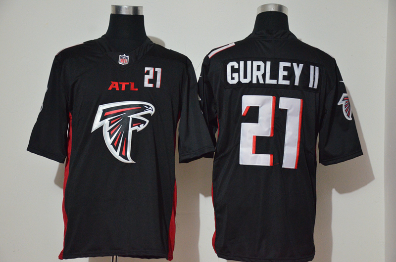 Men's Atlanta Falcons #21 Todd Gurley II Black 2020 Big Logo Number Vapor Untouchable Stitched NFL Nike Fashion Limited Jersey