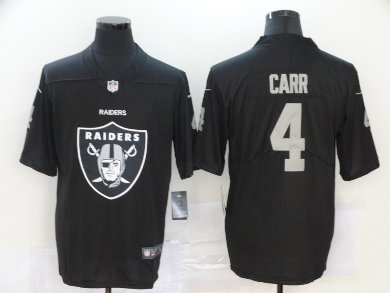 Men's Las Vegas Raiders #4 Derek Carr Black 2020 Big Logo Vapor Untouchable Stitched NFL Nike Fashion Limited Jersey