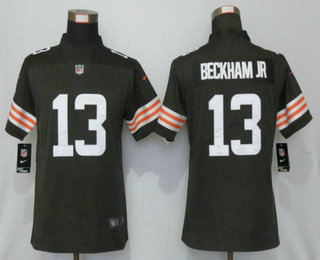 Women's Cleveland Browns #13 Odell Beckham Jr Brown 2020 NEW Vapor Untouchable Stitched NFL Nike Limited Jersey