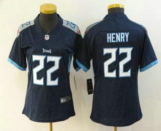 Women's Tennessee Titans #22 Derrick Henry Nike Navy Blue New 2018 Vapor Untouchable Limited Jersey